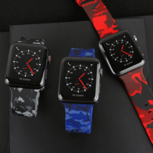 Apple Watch Red Black Blue Digi Camo