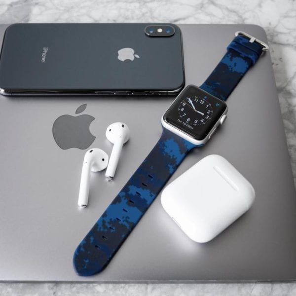 Apple Watch Strap Blue Digi Camo 2