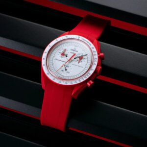 Omega moonswatch red 3